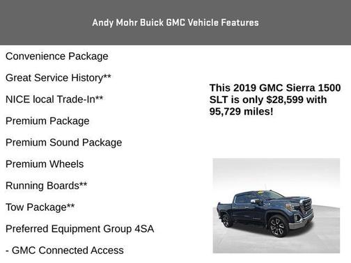 Pacific Blue Metallic 2019 GMC Sierra 1500 SLT