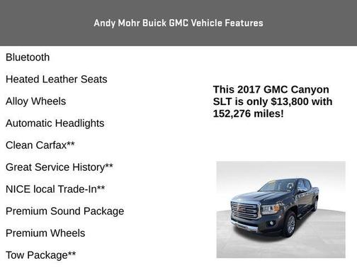 Cyber Gray Metallic 2017 GMC Canyon SLT