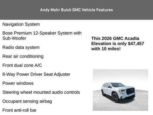 2026 GMC Acadia Elevation