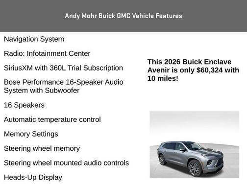 Gray Metallic 2026 Buick Enclave AVENIR