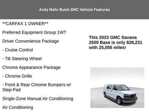 2023 GMC Savana 2500 Work Van