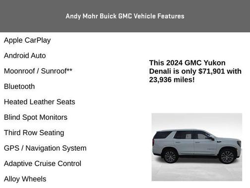 Summit White 2024 GMC Yukon Denali