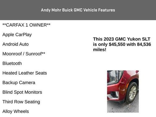 Volcanic Red 2023 GMC Yukon SLT