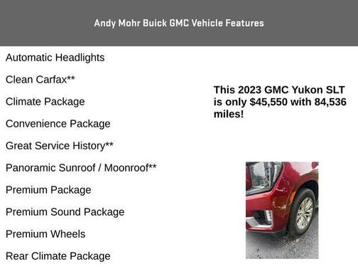 Volcanic Red 2023 GMC Yukon SLT