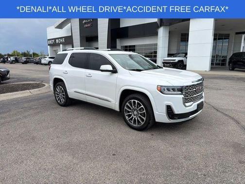 White Frost Tri-Coat 2023 GMC Acadia Denali