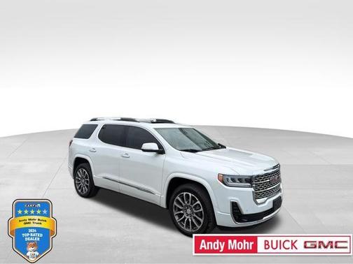 White Frost Tri-Coat 2023 GMC Acadia Denali