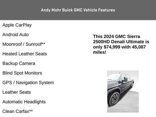 Onyx Black 2024 GMC Sierra 2500 Denali Ultimate