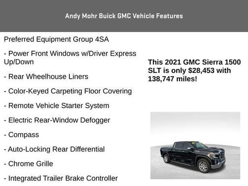 Onyx Black 2021 GMC Sierra 1500 SLT