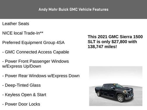 Onyx Black 2021 GMC Sierra 1500 SLT