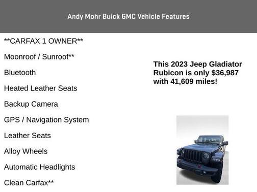 Granite Crystal Clearcoat Metallic 2023 Jeep Gladiator Rubicon