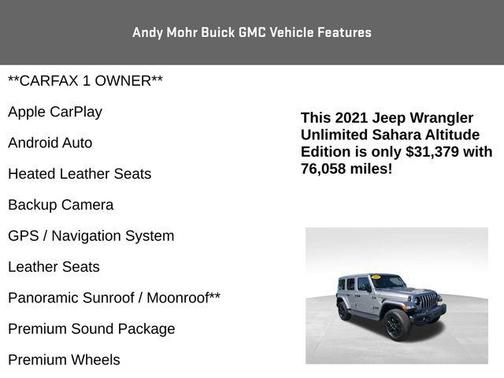 2021 Jeep Wrangler Unlimited Sahara Altitude
