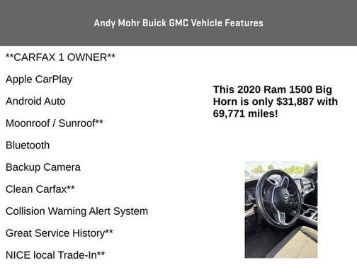 Bright White Clearcoat 2020 RAM 1500 Big Horn