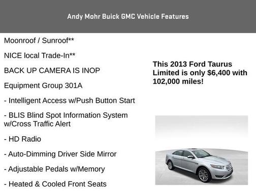 Ingot Silver 2013 Ford Taurus Limited