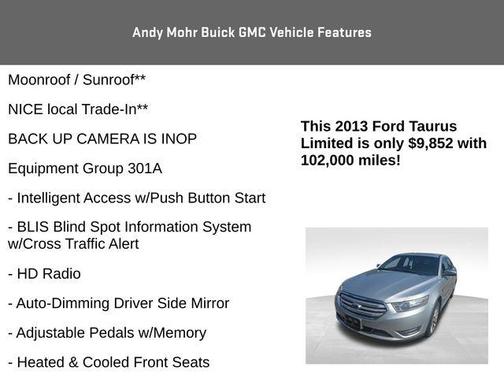 Ingot Silver 2013 Ford Taurus Limited