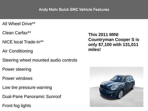 2011 MINI Cooper S Countryman Base