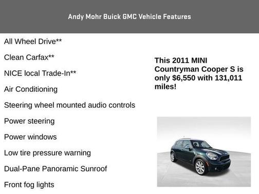2011 MINI Cooper S Countryman Base
