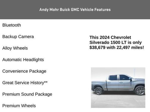Sterling Gray Metallic 2024 Chevrolet Silverado 1500 LT