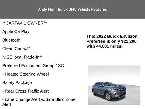 Satin Steel Gray Metallic 2022 Buick Envision Preferred