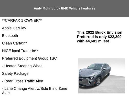 Satin Steel Gray Metallic 2022 Buick Envision Preferred