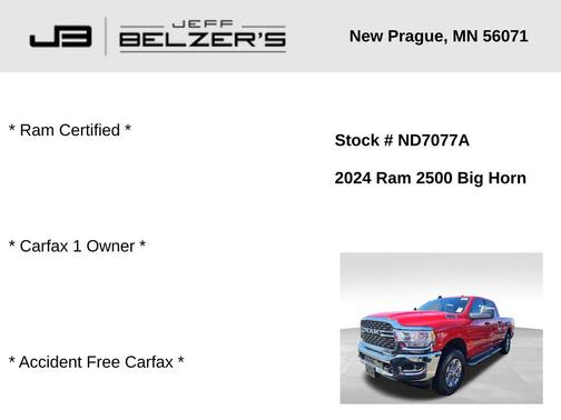 2024 RAM 2500 Big Horn Crew Cab 4x4 6'4' Box