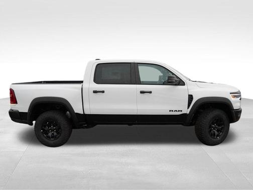 Bright White Clearcoat 2026 RAM 1500 RHO Crew Cab 4x4 5'7' Box