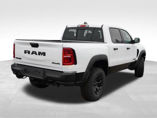 Bright White Clearcoat 2026 RAM 1500 RHO Crew Cab 4x4 5'7' Box