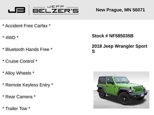 2018 Jeep Wrangler Sport S