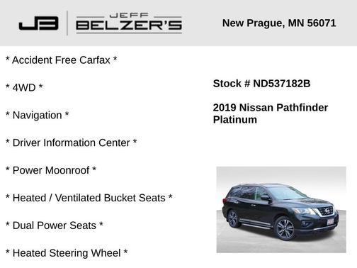 2019 Nissan Pathfinder Platinum