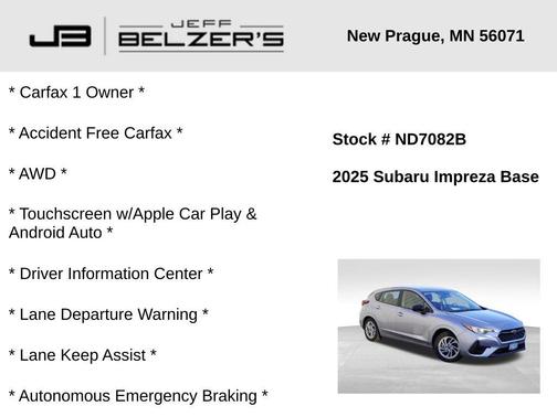 2025 Subaru Impreza Base