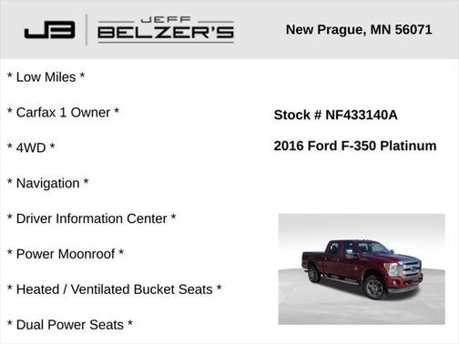 2016 Ford F-350 Platinum