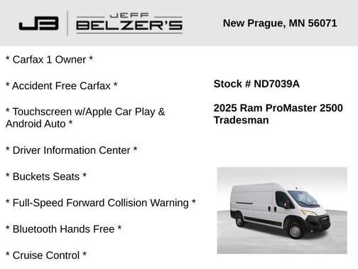 2025 RAM ProMaster 2500 Tradesman