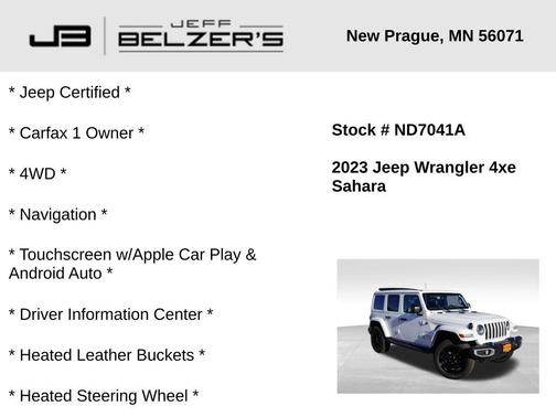2023 Jeep Wrangler 4xe Sahara