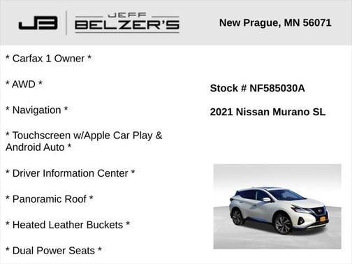 2021 Nissan Murano SL Intelligent AWD