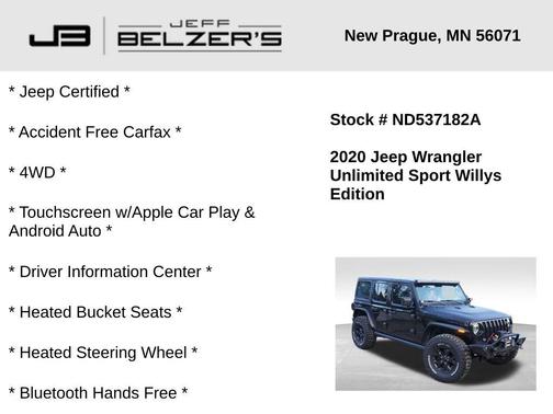 2020 Jeep Wrangler Unlimited Willys 4X4