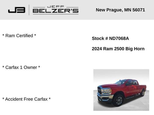 2024 RAM 2500 Big Horn Crew Cab 4x4 6'4' Box