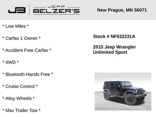 2015 Jeep Wrangler Unlimited Sport