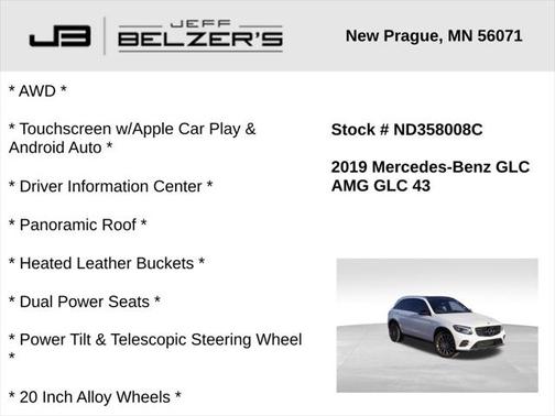 2019 Mercedes-Benz AMG GLC 43 4MATIC