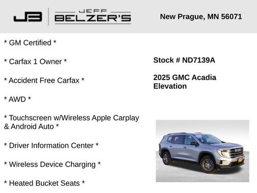 2025 GMC Acadia AWD Elevation