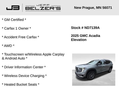 2025 GMC Acadia AWD Elevation