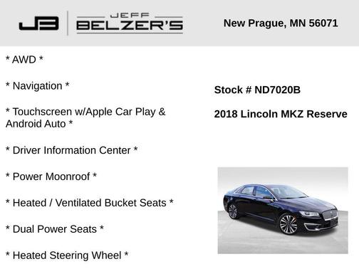 2018 Lincoln MKZ Reserve I