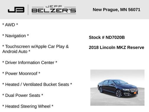 2018 Lincoln MKZ Reserve I