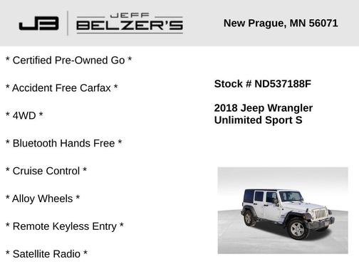 2018 Jeep Wrangler JK Unlimited Sport