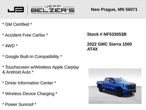 2022 GMC Sierra 1500 AT4X