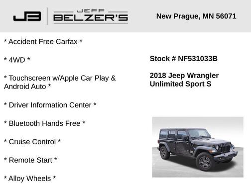 2018 Jeep Wrangler Unlimited Sport