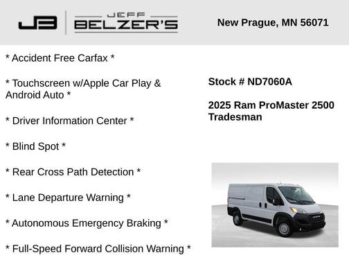 2025 RAM ProMaster 2500 Tradesman