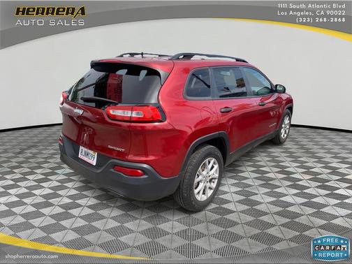 Deep Cherry Red Crystal Pearlcoat 2017 Jeep Cherokee Sport