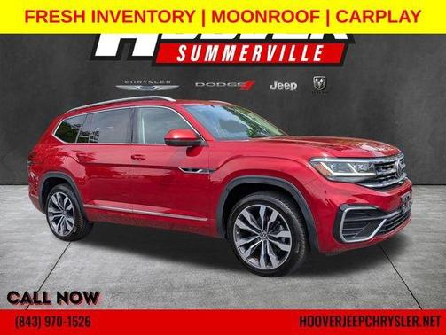 Aurora Red Metallic 2021 Volkswagen Atlas 3.6 V6 SEL Premium R-Line