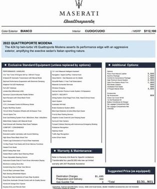 2022 Maserati Quattroporte MODENA