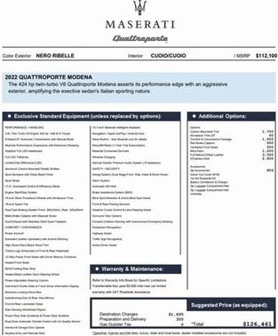 2022 Maserati Quattroporte MODENA