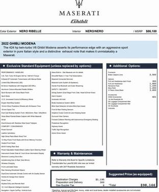 2022 Maserati Ghibli MODENA